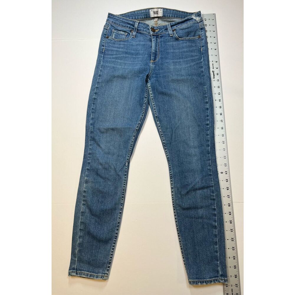 PAIGE Verdugo Ankle Jeans Mira Wash Women’s Size 30 Mid Rise Skinny Stretch - Picture 11 of 12